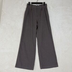 Hollister Extra High Rise Livvy Wide Leg Trouser Gray Size S Preppy Minimalist